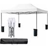 Arreditaly Gazebo Professionale 3x4.5 M Richiudibile Automatico In Acciaio Con Telo Oxford 1200D PVC Impermeabile e Anti UV Struttura a Fisarmonica con Sacche Zavorra e Borsa Trasporto Sagre Feste (Bianco)