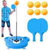 Générique Allenatore da ping pong, tavolo da allenamento regolabile in altezza, macchina portatile con ventosa a stelo morbido, dispositivo di allenamento ergonomico, attrezzatura sportiva dal design mo