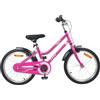 Ordellia Bicicletta per bambini da 24 pollici, da 8 a 12 anni, in acciaio e gomma, rosa e bianco, 1 velocità, con parafango, campanello, cavalletto, catarifrangenti, per strada, strada e viaggi