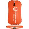 Jubepk Boa galleggiante, galleggiante da traino, con cintura regolabile, galleggiante di sicurezza con cintura regolabile, 48 x 230 cm, borsa di sicurezza per nuoto in acque aperte