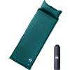 Ordellia Materassino autogonfiabile con cuscino, verde, 195 x 64 x 4,5 cm, schiuma 19D, impermeabile, con borsa per il trasporto, in memory foam, per campeggio, escursionismo, tenda, trekking