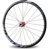 HWEVDHJ Set Ruote Bici Da Strada 700c Cerchione In Alluminio Ruote Anteriore E Posteriore Bloccaggio Rapido 9x100mm/10x135mm Freno A Disco 24H For Cassetta A 7-12 Velocità