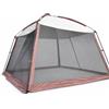 SiaBiced da Impermeabile per 5-8 Persone - Spaziosa e Resistente per Esterni, Caffè + Bianco/Grigio, Tenda da campeggio con zanzariera, 3.3x3.3x2.45m, Marrone