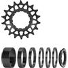 Kaeltsyn Biciclette Singola Velocità Cassette Ruote Libere Ruota per Biciclette, 16T 18T Biciclette In Lega di Alluminio Singola Velocità Conversione Set Cassette Cogged