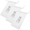 UTHCLO Borsa per Scarpe da Danza in Lint Coulisse 3 Pezzi per Scarpe da Balletto Bianco Sacchetto Organizer per Studenti di Danza