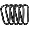 GOGO 5 clip a moschettone da 4,3 cm, gancio portachiavi in alluminio da 20 kg