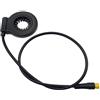 Posheliox Sensore assistente sistema PAS pedale E-Bike, 12 magneti sensore di velocità assistita, materiale in lega per bicicletta elettrica, connettore SM-3A a 3 pin, lunghezza linea 100 cm
