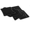 MTM PRO-7031 Tappetini per Jaguar F-Pace (X761) 04.2016> / Land Rover Range Rover Velar 09.2017> , su Misura in Velluto, Bordi in Similpelle e Doppia Impuntura Cromata