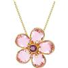 Swarovski Pendente Florere, Fiore, Piccolo, Rosa, Placcato color oro