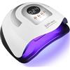 Zawaer Lampada Unghie UV LED 380W, Professionale Semipermanente Curare Rapidamente Pedicure Fornetto Unghie, 81pcs perline per Lampada, con Automatico Sensore per Manicure a Casa e in Salon