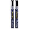SECURIT - Pennarello A Gesso Liquido resistente all'Acqua - Per Lavagne, Vetro, Metallo, Porcellana, Specchio, Plastica - Punta Media 2-6mm - Colore Nero (Confezione da 2)
