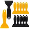 suiwotin 12 spatole in plastica, ad alta resistenza, multifunzionali, per stampa in resina, vernice, rimozione della malta, installazione di decalcomanie (nero, giallo)