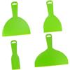 TEHAUX Set da 4 Raschietti per Piastrelle e Pavimenti in Plastica, Spatole Flessibili per Stucco e Pulizia Casa, Strumenti Resistenti e Leggeri per Rimozione Colla, Vernice e Sporco su Pareti e Vetri