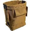 TONIXY Marsupio per attrezzi resistente, 1200D, in tessuto Oxford rinforzato, con rivetti in pelle, capacità 5 l, cintura regolabile per elettricisti, falegnami, giardinieri, cachi, 16 x 14 x 21,5 cm