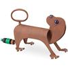 Relaxdays Irrigatore da Giardino a Forma di Cane, Decorazione per Esterni, Effetto Ruggine, Gittata di 4-5 m, Marrone