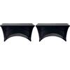 AKTIVE 61545 - Copertura tavolo da giardino impermeabile, protezione tavolo elastico 122 x 61 x 76 cm, copertura mobile giardino resistente con fissaggio di rinforzo, colore nero (Confezione da 2)