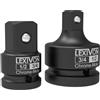 LEXIVON Adattatore per bussole a percussione da 1/2 e 3/4(2 pezzi), acciaio al cromo vanadio superiore, omologato per gli urti