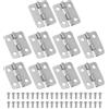 PATIKIL Cerniere a Scatto Piccole 3/4 Pollici, 10pz Mini Cerniera per Scatole Gioielli con Viti per Scatole Gioielli in Legno Armadietto Cassetti Porte Cancelletto, Argento