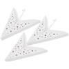 Kisangel 3 Paralumi a Forma Di Stella Di Carta Bianca 35 Cm, Lanterne Sospese Natalizie Origami a 9 Punte, Decorazioni Luminose Per Feste e Matrimoni, Copri Lanterne Decorativi Interni Ed Esterni
