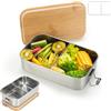 VINATO Portapranzo Acciaio Inox 700ml, Lunch Box Ermetico con Scomparto, Bento Box Porta Pranzo Acciaio Inox Durevole e Leggero per Ufficio, Scuola e Viaggi