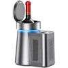 Yunmeryker Raffreddatore di Vino Elettrico per Bottie, per Vino con Temperatura Regolabile da 2 a 20 °C, Controllo LED, Silenzioso, Grigio, Spina Europea