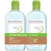 Bioderma Sebium H2O - Acqua micellare detergente purificante, confezione da 2 x 500 ml