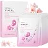 BeauBase Maschera al Collagene Idratante, 5 Pezzi Maschera Gel Viso Gel Refrigerante, Idratazione Elasticità E Rassodante, per Adolescente Donne Idratazione Profonda Spa Pigiama Party