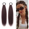 Pyralidsg 2 Pezzi Coda Capelli Extension, 70cm Lunga Lisci Coda Finta, Naturale Coda Capelli Extension con Coulisse, Codas Finta Capelli per Uso Quotidiano di Partito