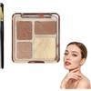 ARYIMYDP Paletta Correttore e Illuminante, 4 Colori per Viso e Occhiaie, Texture Cremosa e Sfumabile, Coprenza Modulabile, Finish Naturale Luminoso, Lunga Durata