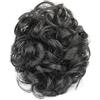 QRSTUVXZY Extension for capelli sintetici con fermaglio for chignon, ricci, ondulati, biondi e neri, for donne(Black)