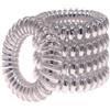 Specora -Select - Elastici per capelli a spirale in argento metallizzato Slim - 4 cm - Confezione da 5 pezzi - TPU ottimizzato - Forza di serraggio migliorata - Delicato i capelli - Senza pizzicare