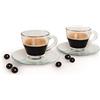 Excelsa Brasilia Set Tazze caffè con Piattino, (Set di 6), 90 Ml 6 unità