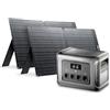 ALLPOWERS Centrale Elettrica Portatile R1500 LITE con 2x 100W Pannello Solare, 1056Wh Generatore Solare LiFePO4 con 4* 1600W Uscite AC, UPS Power Station 35dB per Emergenza Campeggio RV Uso Domestico