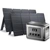 ALLPOWERS Centrale Elettrica Portatile R1500 LITE con 2x 200W Pannello Solare, 1056Wh Generatore Solare LiFePO4 con 4* 1600W Uscite AC, UPS Power Station 35dB per Emergenza Campeggio RV Uso Domestico