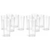 PARENCE - Set di 12 bicchieri a tubo riutilizzabili, 30 cl - Plastica trasparente in PP - Bicchieri lunghi resistenti - Uso quotidiano ed eventi