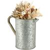 Relaxdays Vaso per Fiori Shabby Chic, Brocca Portafiori in Metallo Zincato, Stile Vintage, Giardino, Soggiorno, Argento