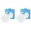 Garza Faretti LED da incasso per Cartongesso, Circolare, extrapiatto, 12 cm, 6 W, luce fredda 6500 K, 660 lm, 30.000 ore, IP20, bianco o nichel, risparmio energetico 80% (Confezione da 2)