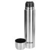AKTIVE Bottiglia termica in acciaio inox, 1 litro, finitura metallica, sistema antigoccia, con bicchiere, 8 x 8 x 33 cm, senza BPA