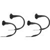Amazon Basics Fermatenda decorativo, set da 2, nero (Confezione da 2)