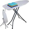 Relaxdays asse da stiro e asse a vapore, per ferro da stiro e stiratore a vapore, 109,5 x 35,5 cm, da appendere, grigio