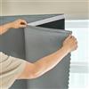 AJAZZ Tende autoadesive portatili 100% oscuranti semplici e facili da installare Finestra per camera da letto Termica Lnsulata Cucina Scuro Nero Piccole Tende 1-Pack