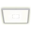 Briloner Leuchten - Plafoniera a LED, lampada da soffitto con effetto retroilluminazione, 18 W, 2.400 lumen, 4.000 Kelvin, quadrata, colore bianco argento
