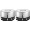 Salter Meccanico 60 Minuti, Batterie Necessarie, Marcatori Conto Alla Rovescia, Acciaio Inox, Uovo, Timer da Cucina, Perfetto per Cottura/Cucina, Design Moderno, SA00627FEU7, Nero, Taglia Unica