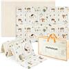Mamabrum Tappeto Gioco Bambini Pieghevole Reversibile in Schiuma con Borsa, Tappeto per Neonati Morbido Antiscivolo Impermeabile, Fantasia Città, 180x120x1 cm