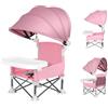 Nocsitey Seggiolino Portatile per Bambini | Seggiolino per Bambini Seggiolinos Da Viaggio Pieghevole | Sedia Pieghevole con Tendalino E Vassoio Rimovibile | per Casa Giardino Spiaggia Campeggio