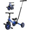 besrey Triciclo per Bambini 5 in 1 con Maniglione e Ruote Grandi, Blu