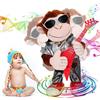 SWTOIPIG Giocattolo di peluche scimmia danzante, peluche, canto danzante, modanatura punk con chitarra, controllo a un pulsante, giocattoli educativi per bambini, sviluppo dell'intelligenza musicale