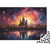 RMMERPCVREFE Palazzo Fantasia Notturno Puzzle 1000 Pezzi Carta per Adulti Vista Città da Sogno Puzzle per Famiglia Relax Concentrazione Decorazione Regalo 38x26cm/1000pcs