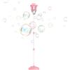 Generisch Macchina per bolle di sapone, lanciatore di bolle di sapone per esterni, effetti di luce musicale, generatore automatico di bolle di sapone, per feste di compleanno dei bambini, scuola, ,