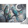 RMMERPCVREFE Gufo su Ramo Puzzle 1000 Pezzi Puzzle per Famiglia Cartaceo Notte Luna Dipinto Rilassante Adulti Decorazione Regalo Casa 38x26cm/1000pcs